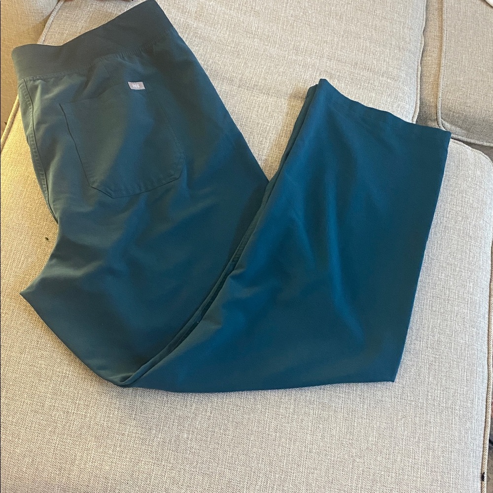 Teal figs pants